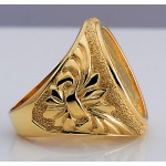 U.S. $5 Liberty Head Gold Coin in Man's Designer 14kt gold Ring